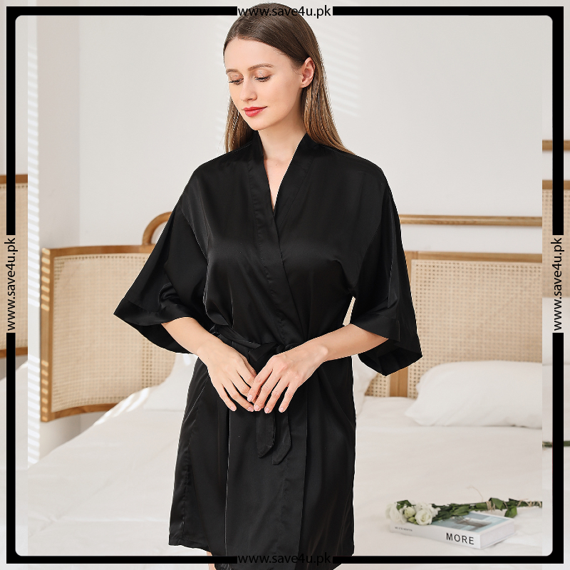 Satin Silk Kimono Robe Lingerie