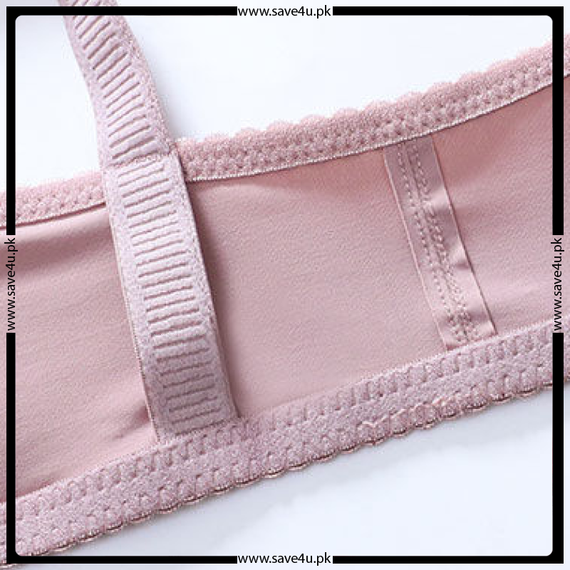Nylon Front Open Non Wired Thin Padded Bra