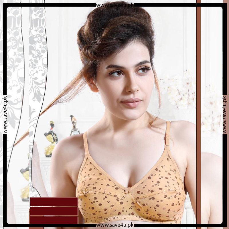 Printed Wire-less Non Padded Adjustable Straps Bra