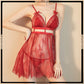 V-neck Lace Short Babydoll Lingerie