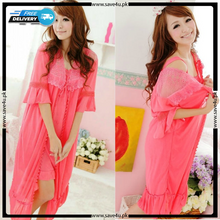 Load image into Gallery viewer, Women&#39;s 2 pcs Victorian Nightgown Silk Nightdress
