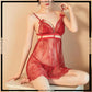 V-neck Lace Short Babydoll Lingerie
