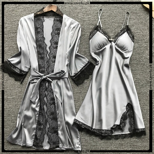 V-Neck Lace Trim Lingerie For Women's
