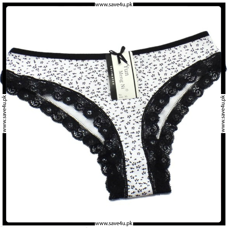 Pack of 2 Cotton Printed Thong High Cut Seamless Panties