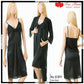 Ladies Floral Design Satin Silk 2-Pcs Long Nightwear Lingerie