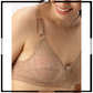 Floral Lace Design Wireless Non-Padded Bra