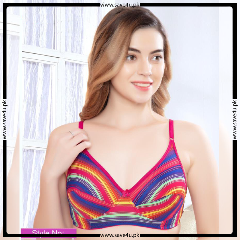 Non-Padded Cute Printed Design Comfy Wireless Bra