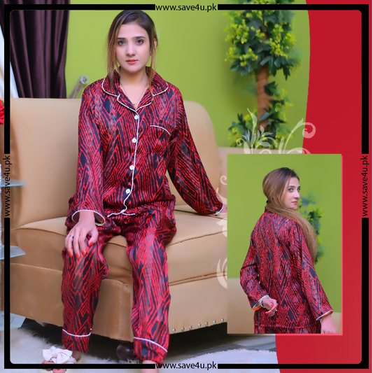 See Through Printed Ladies Comfy Sleepwear