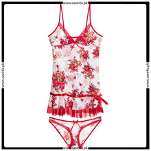 Load image into Gallery viewer, 2-Pcs V-Neck Floral Print Short Nightwear Lingerie

