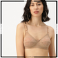 Floral Lace Design Wireless Non-Padded Bra