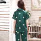 Polka Print Satin Silk Soft Pajama Set