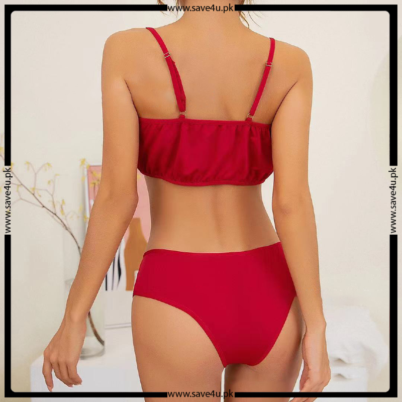Lace Trim Fancy See Through Lingerie Set