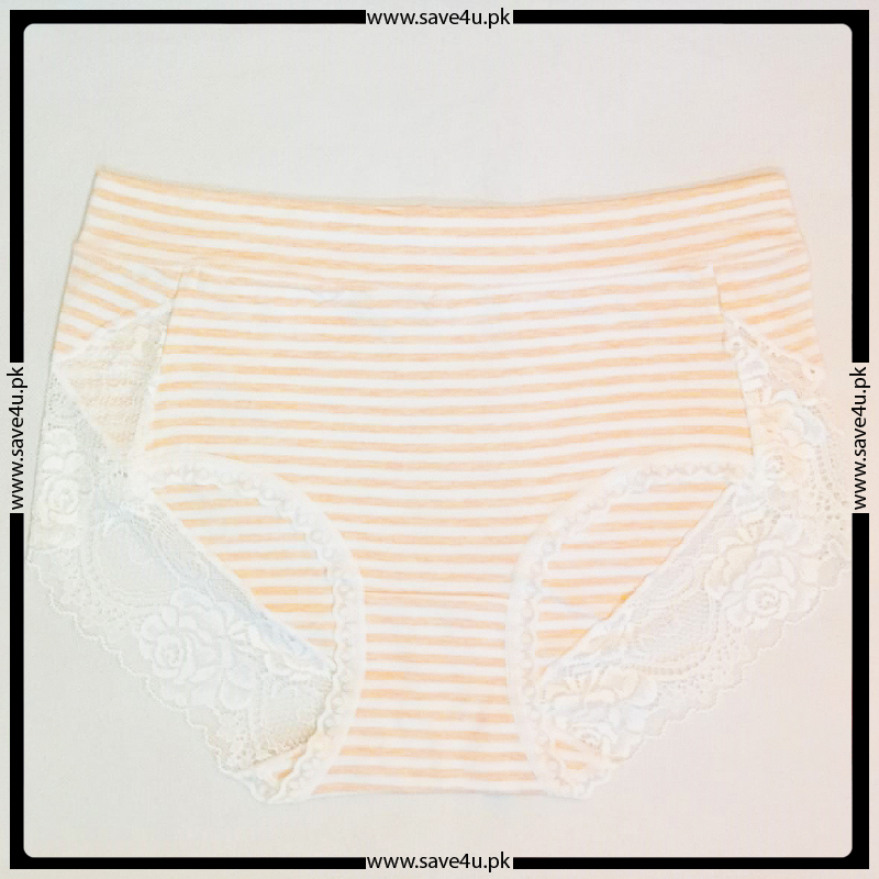 Pack of 2 Ladies Trim Lace Design Cotton Comfy Panties