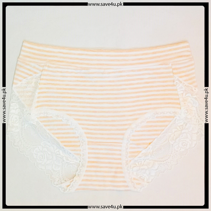 Pack of 2 Ladies Trim Lace Design Cotton Comfy Panties