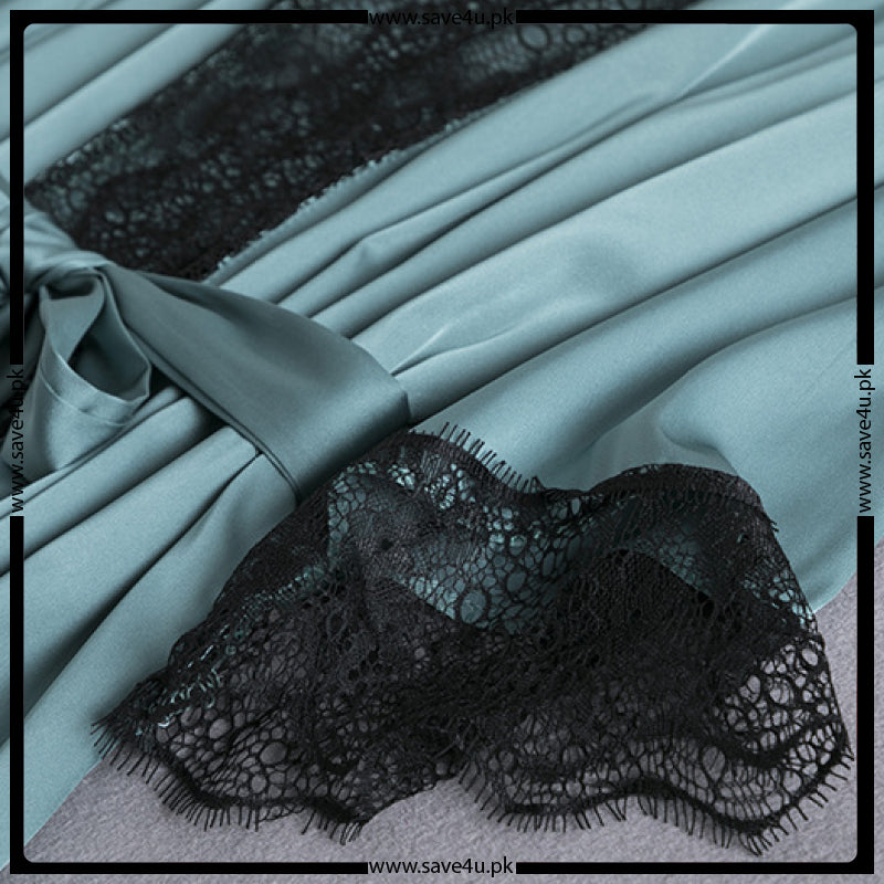 V-Neck Lace Trim Lingerie For Women's