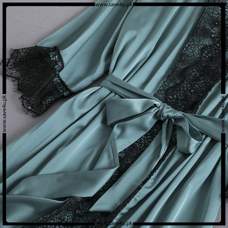 V-Neck Lace Trim Lingerie For Women's
