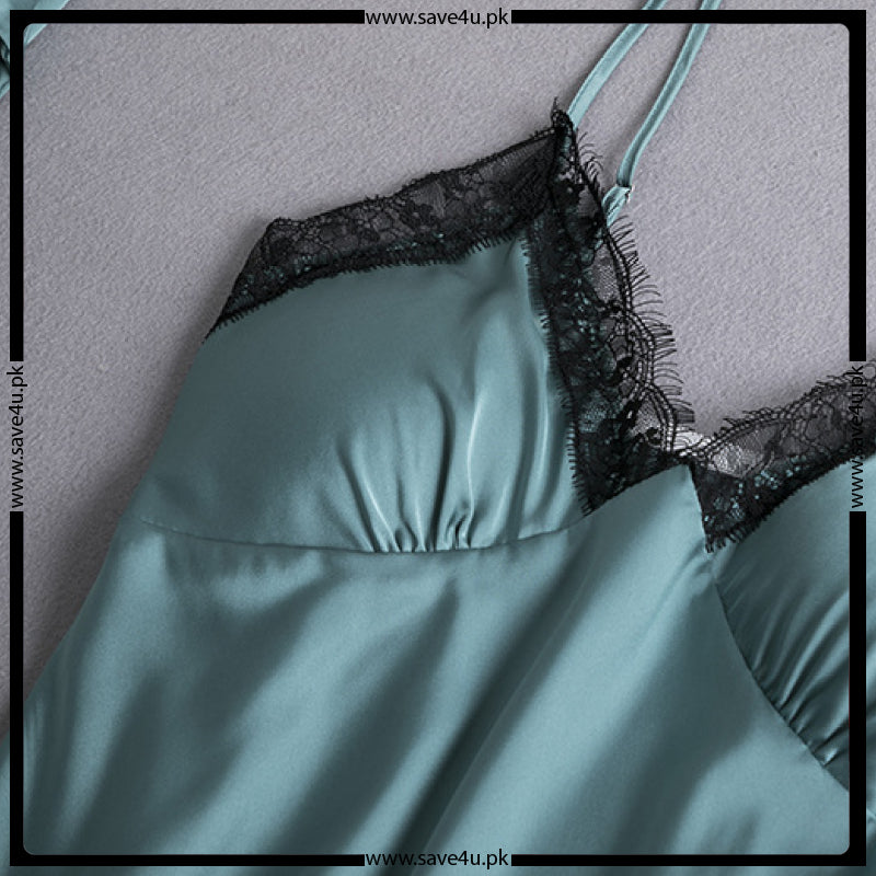 V-Neck Lace Trim Lingerie For Women's