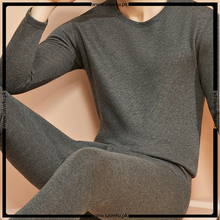 Load image into Gallery viewer, Men&#39;s Fleece Round Neck Thermal Suit - Grey
