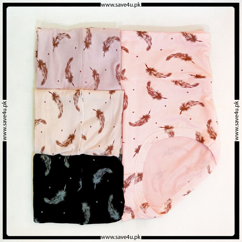 High Waist Printed Design Panties for Ladies