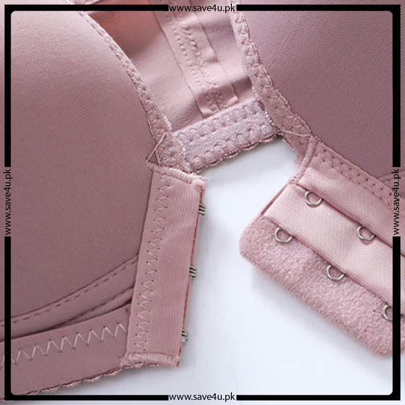 Nylon Front Open Non Wired Thin Padded Bra