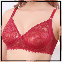 Load image into Gallery viewer, Lace Non Padded Non Wired Full Coverage Bra
