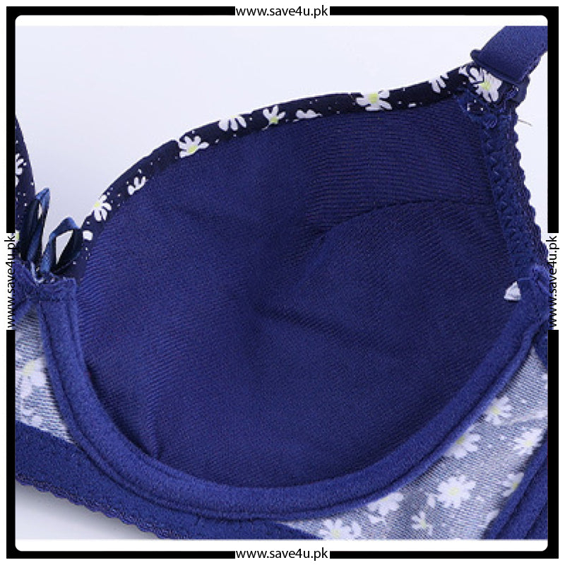 Push up Padded Floral Underwire Bra and Panty Set