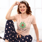 Polka Printed Comfy Nightdress For Ladies