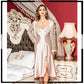 Satin Silk Long Nightgown Lingerie For Women's