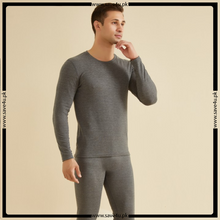 Load image into Gallery viewer, Men&#39;s Fleece Round Neck Thermal Suit - Grey
