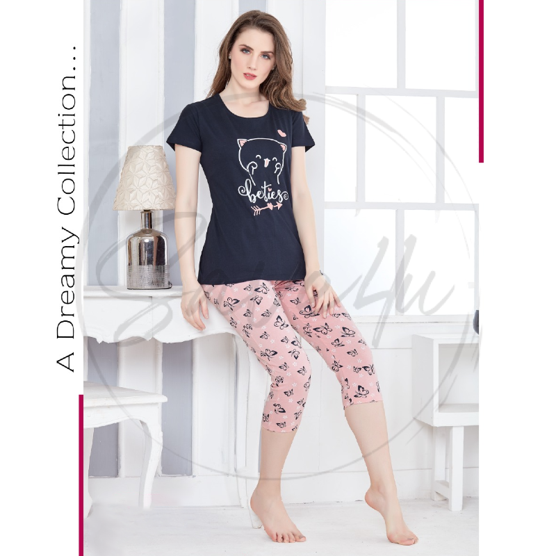Printed Style Lounge Wear For Ladies