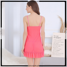 Load image into Gallery viewer, Lace Nightwear V Neck With G-String Panty
