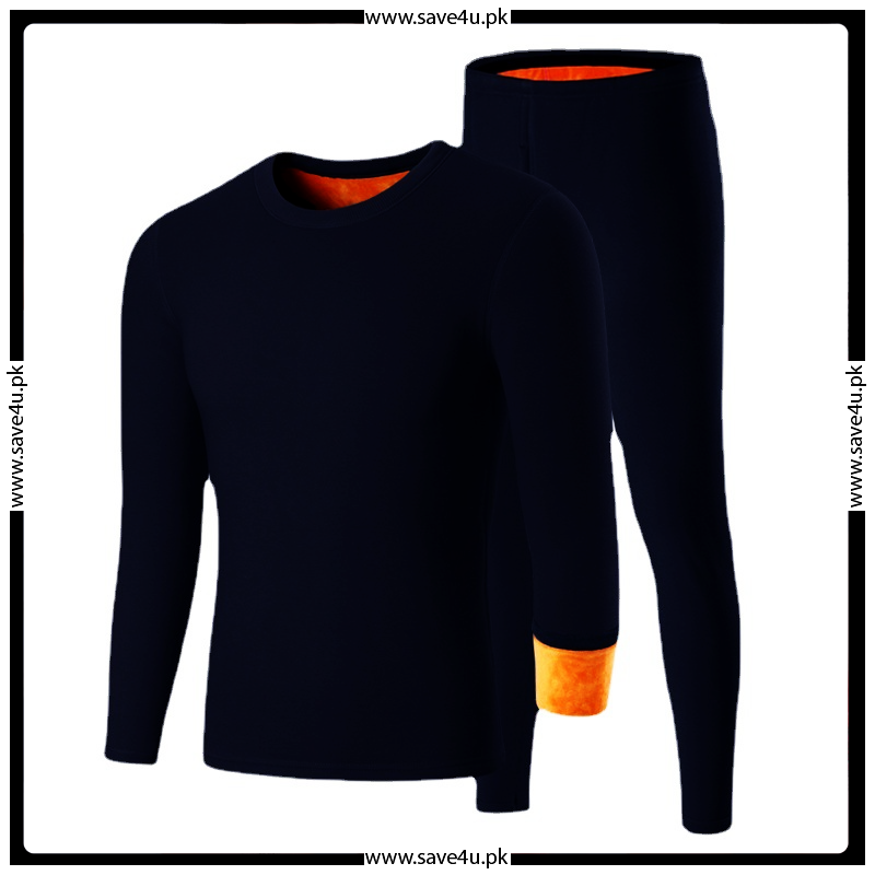 Men's Fleece Thickened Round Neck Thermal Suit