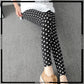 Soft Polka Dot Velvet Leggings For Women's