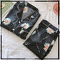 V-Neck 2-Pieces Flower Printed Satin Silk Pajama Set