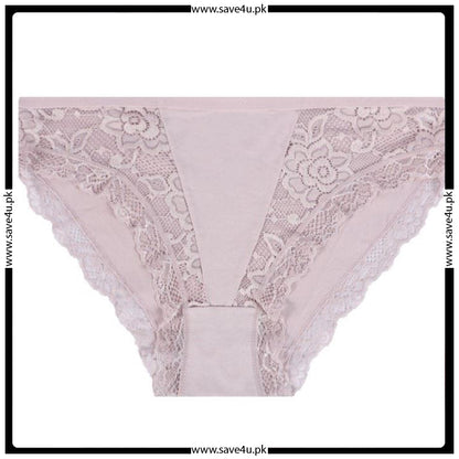 Pack of 2 Lace Trim Floral Lace Panties For Women