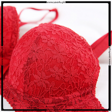 Load image into Gallery viewer, Pretty Floral Lace Push Up Wired Bra For Women
