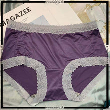 Load image into Gallery viewer, Pack of 2 Ladies Mid Waist Trim Lace Design Soft Silk Panties
