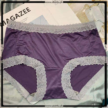 Load image into Gallery viewer, Pack of 2 Ladies Mid Waist Trim Lace Design Soft Silk Panties
