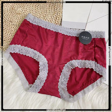 Load image into Gallery viewer, Pack of 2 Ladies Mid Waist Trim Lace Design Soft Silk Panties
