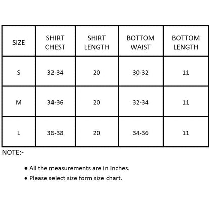 Women Short Pajama Set Nightwear