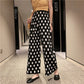 Polka Dot Wide Leg Trouser For Women's