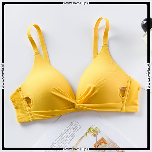 Triangle Cup Thin Padded Wireless Nylon Bra
